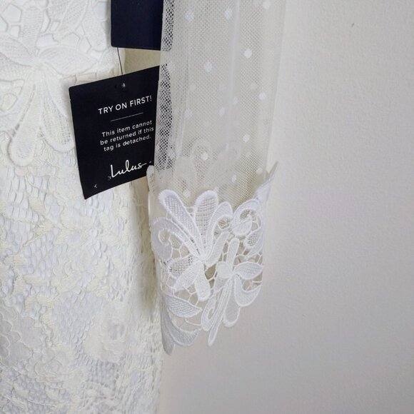 NWT Lulus Long Sleeve Lace Dress - Size S - Picture 6 of 16